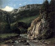 Gustave Courbet Stream in the Jura Mountains oil painting artist